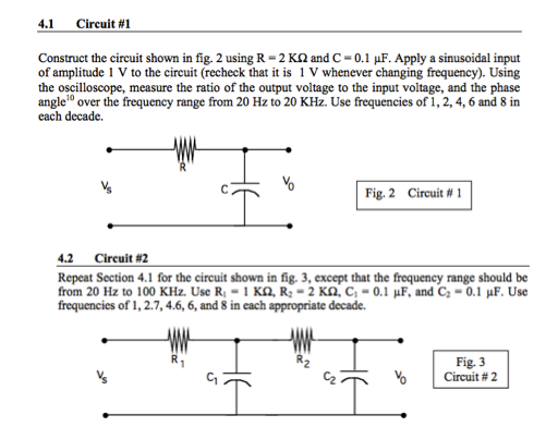Solved 4.1 Circuit #1 Construct the circuit shown in fig. 2 | Chegg.com
