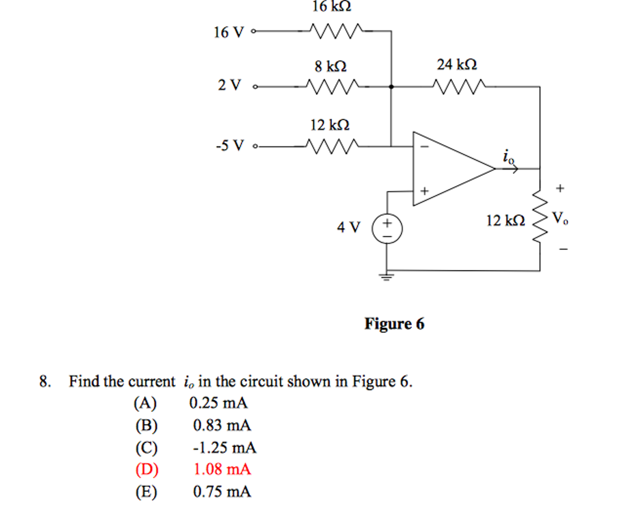 Solved Find the current i_0 in the circuit shown in Figure | Chegg.com