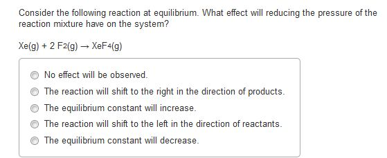 Solved Consider The Following Reaction At Equilibrium. What | Chegg.com