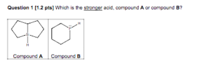 Solved Question 1 [1.2 Pts] Which Is The Stronger Acid, | Chegg.com