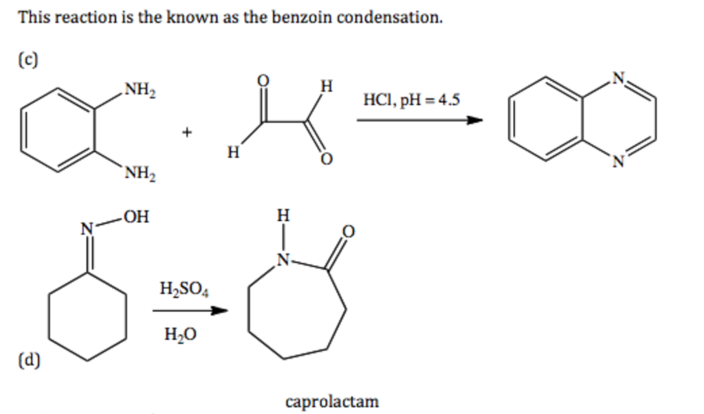 Solved This reaction is the known as the benzoin | Chegg.com