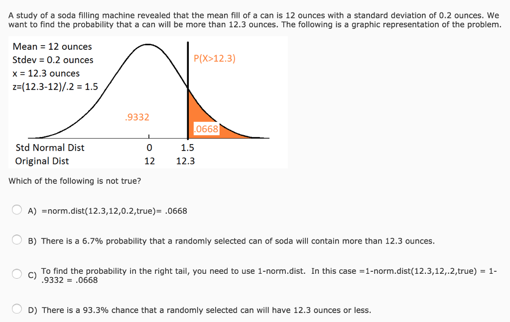 A Study Of A Soda Filling Machine Revealed That The Chegg