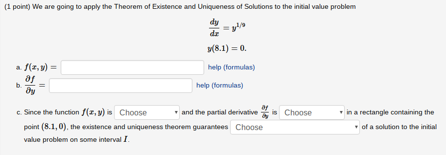 Solved (1 point) We are going to apply the Theorem of | Chegg.com