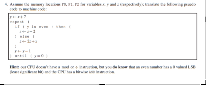 Solved Assume The Memory Locations F0 Fi F2 For Variables Chegg Solved Assume The Memory Locations F0 Fi F2 For Variables Chegg