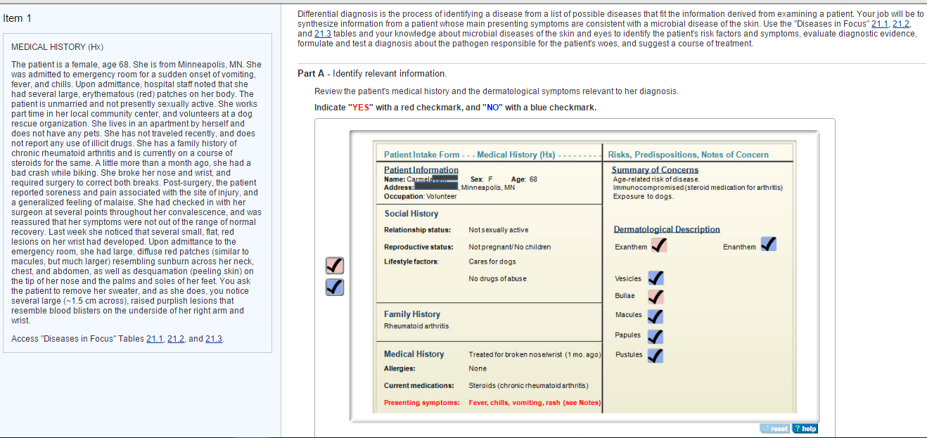 Solved Differential diagnosis is the process of identifying