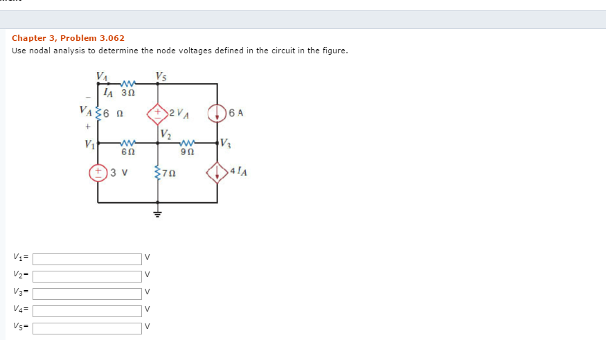 Solved Use Nodal Analysis To Determine The Node Voltages 