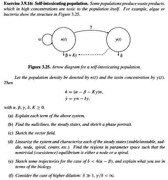 Solved Exercise 3.9.16: Self-intoxicating population. Some | Chegg.com