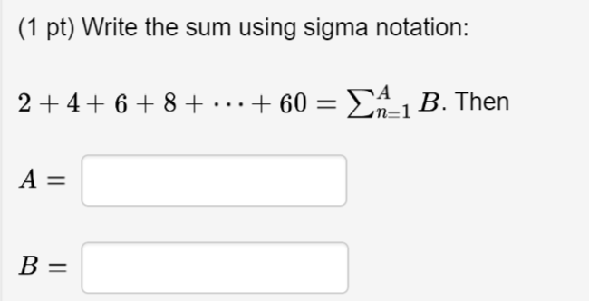 sum to sigma notation calculator