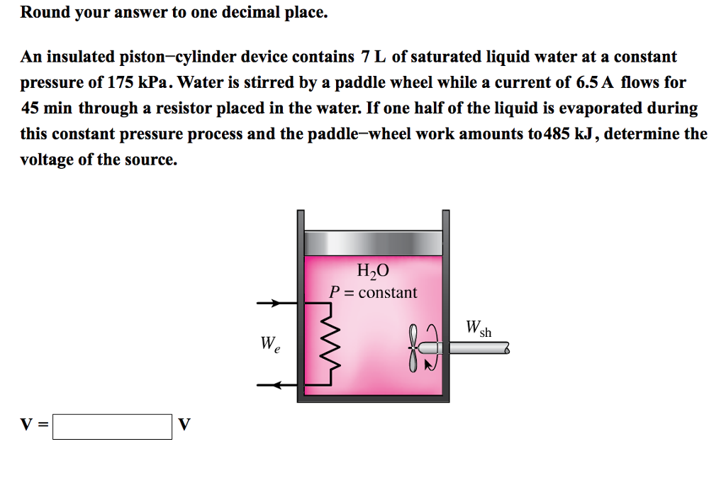 Solved An insulated pistoncylinder device contains 7 L of