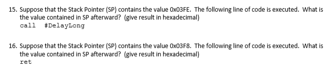 Solved Suppose That The Stack Pointer (sp) Contains The 