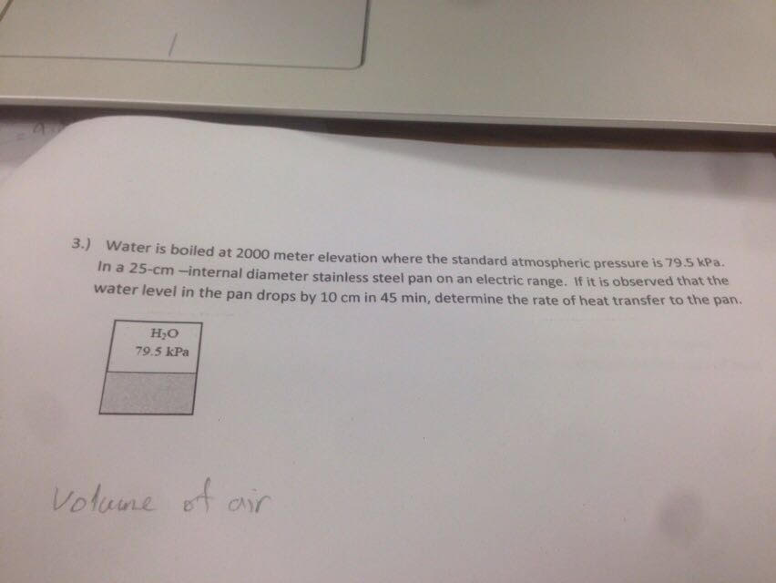 Water is boiled at 2000 meter elevation where the