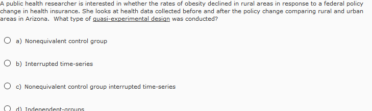 Solved A Public Health Researcher Is Interested In Whether Chegg