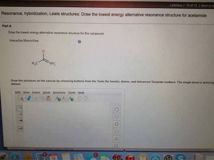 draw the lewis structures for resonance forms of acetamide