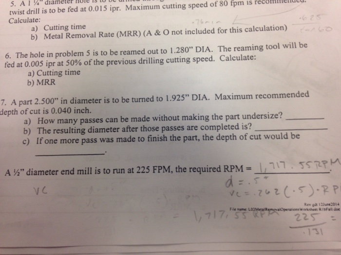Solved The hole in problem 5 is to be reamed out to 1.280"