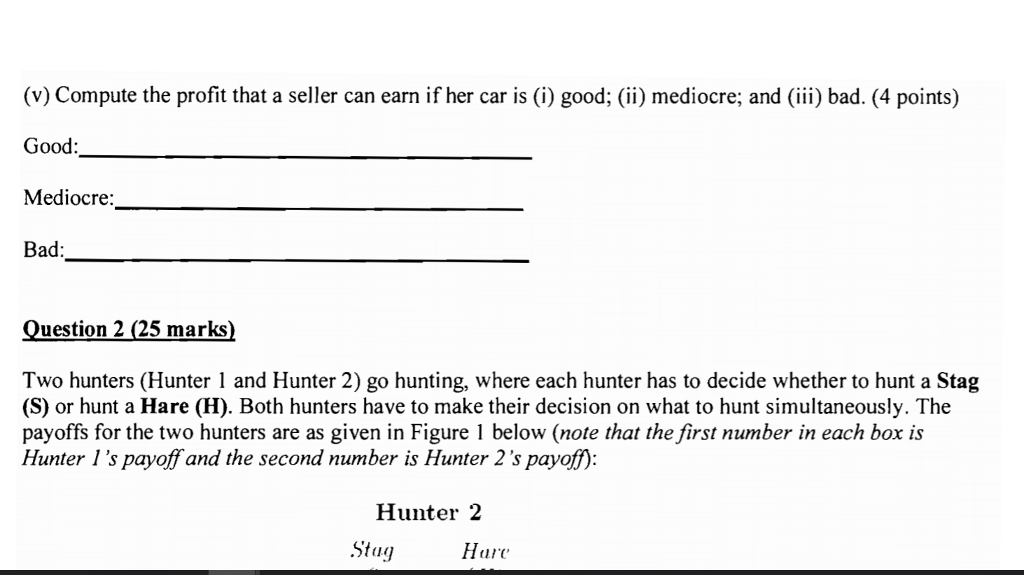 Solved B Suppose That There Are 3 Types Of Used Cars In Chegg Solved B Suppose That There Are 3 Types Of Used Cars In Chegg