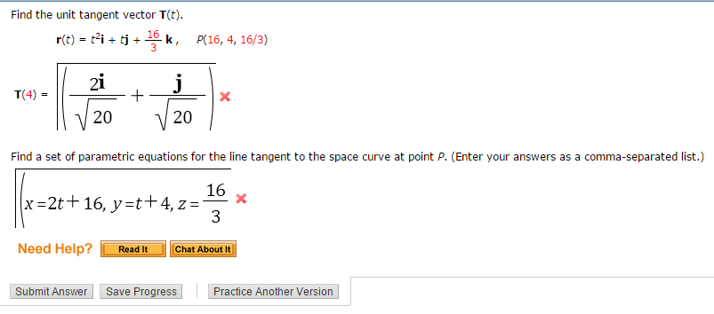 Solved Find The Unit Tangent Vector T T R T T 2i Tj