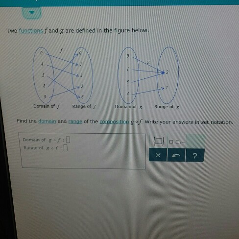 Solved Two functions f and g are defined in the figure | Chegg.com