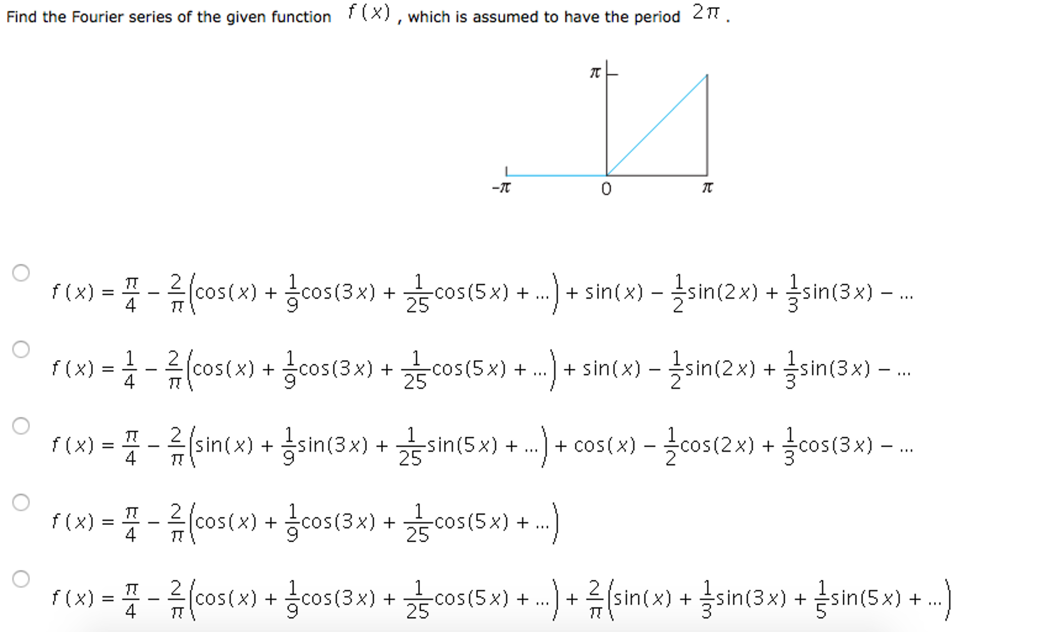 Функция series. Find Fourier transform of d/DX(X^2 E^(-|X|). Fourier Series of sinhx. Complex cos. What is the period of the function f : r 7→ r, f(x) = tan ¡ x 3 ¢ ?.