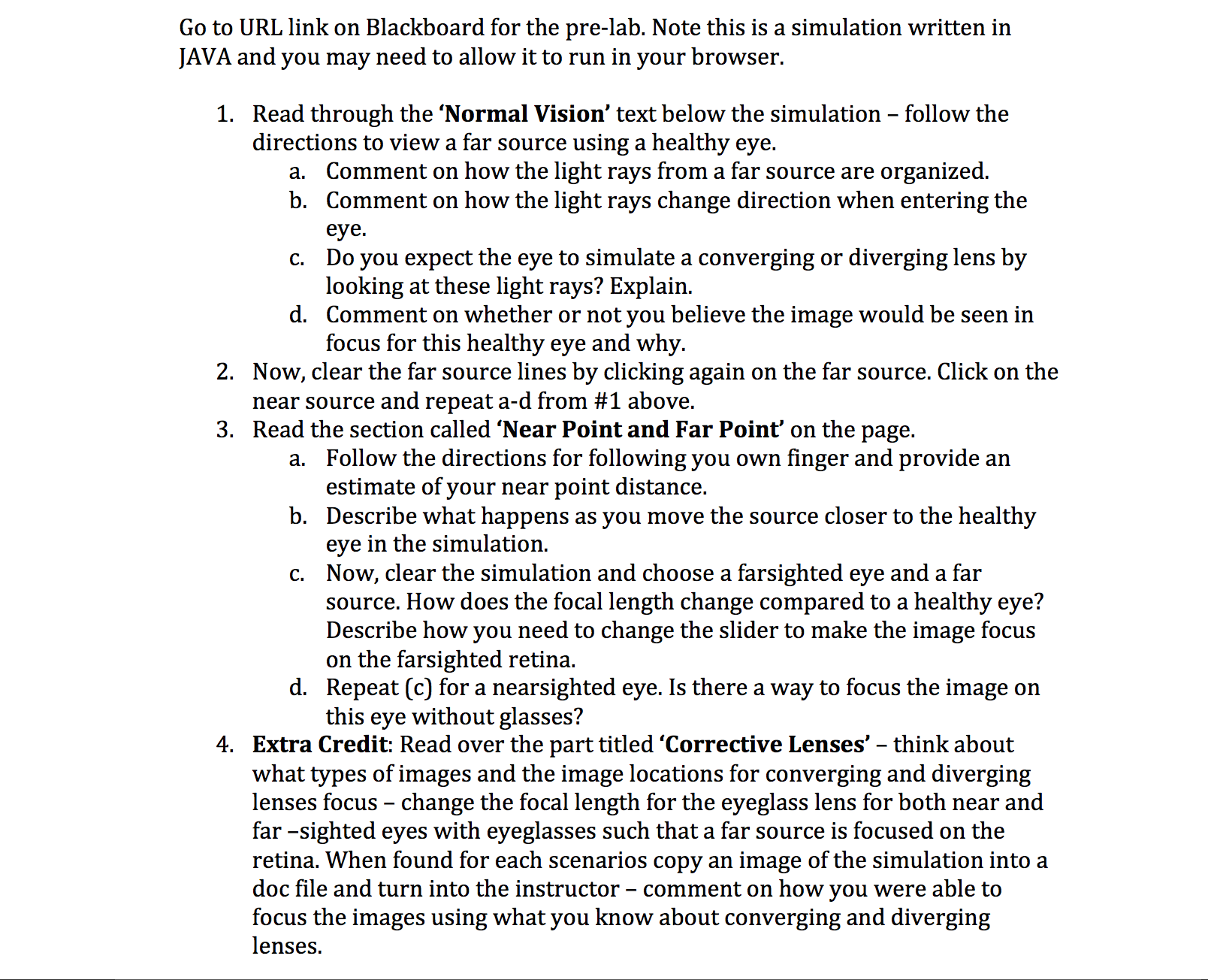 Solved Read through the 'Normal Vision' text below the
