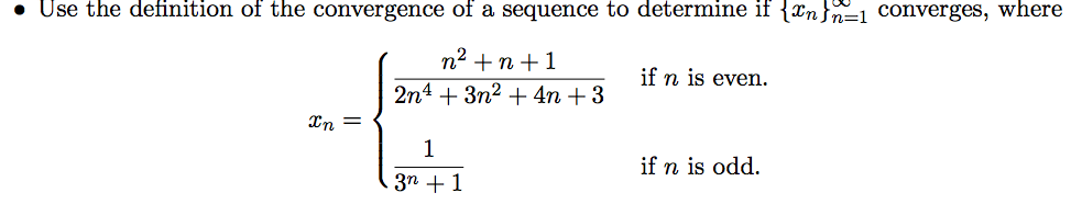 Solved Use the definition of the convergence of a sequence | Chegg.com