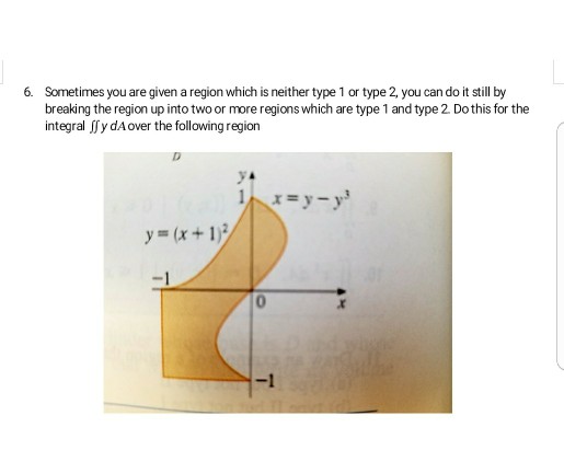 Solved 6. Sometimes you are given a region which is neither | Chegg.com
