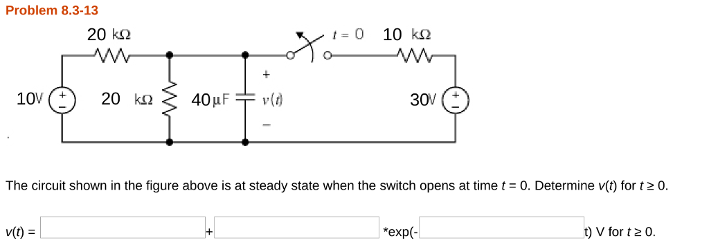 Solved The circuit shown in the figure above is at steady | Chegg.com
