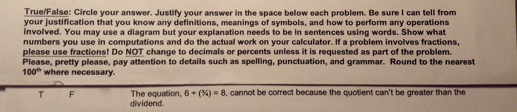 Solved Justify your answer in the space below each problem. | Chegg.com