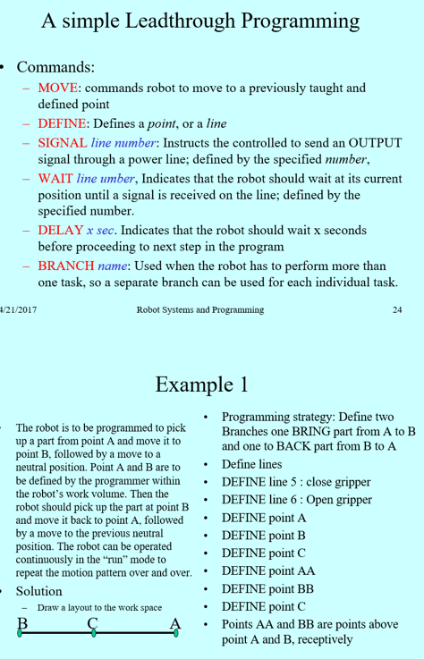 Solved A simple Leadthrough Programming Commands: MOVE: | Chegg.com