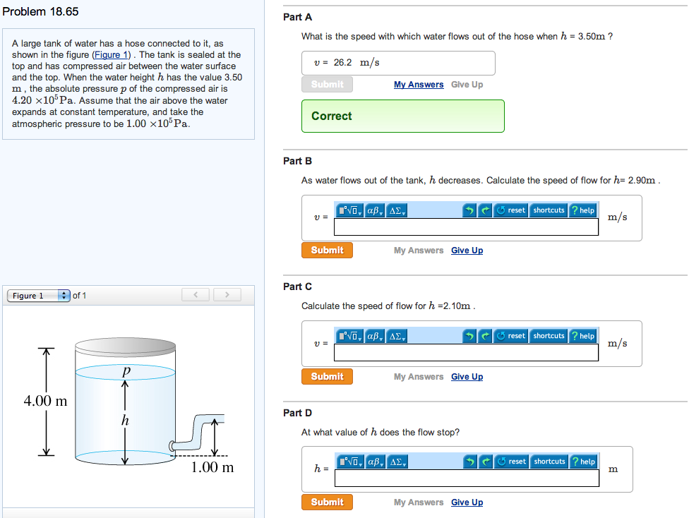 Solved A large tank of water has a hose connected to it, as | Chegg.com