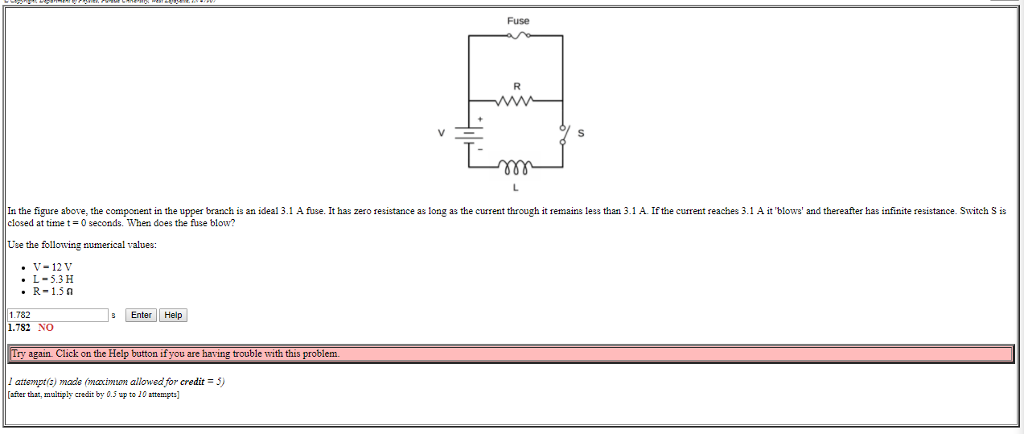 Solved Fuse In The Figure Above, The Component In The Upper | Chegg.com