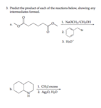 Solved 3. Predict the product of each of the reactions | Chegg.com