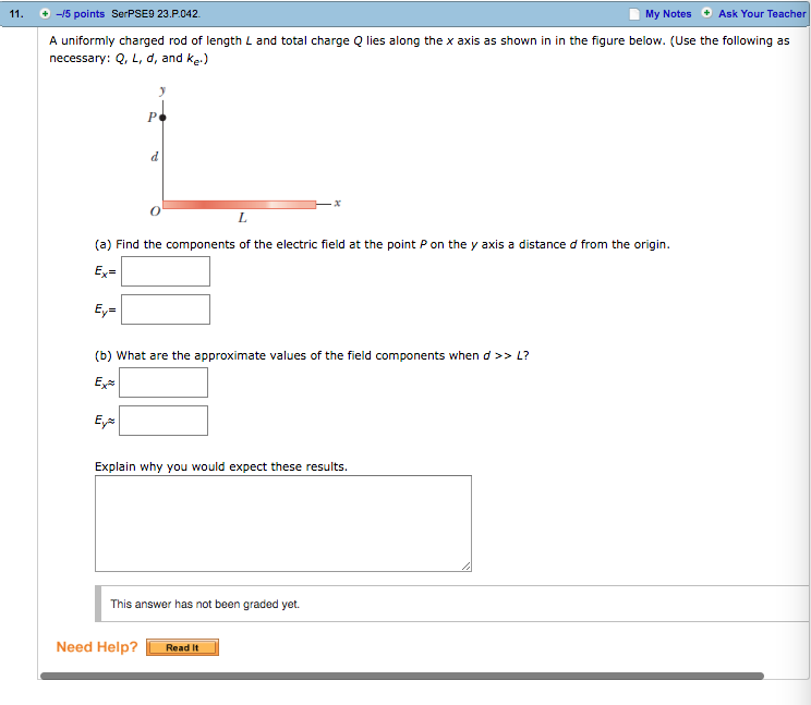 Solved 11. -15 points SerPSE9 23.P.042 My Notes Ask Your | Chegg.com