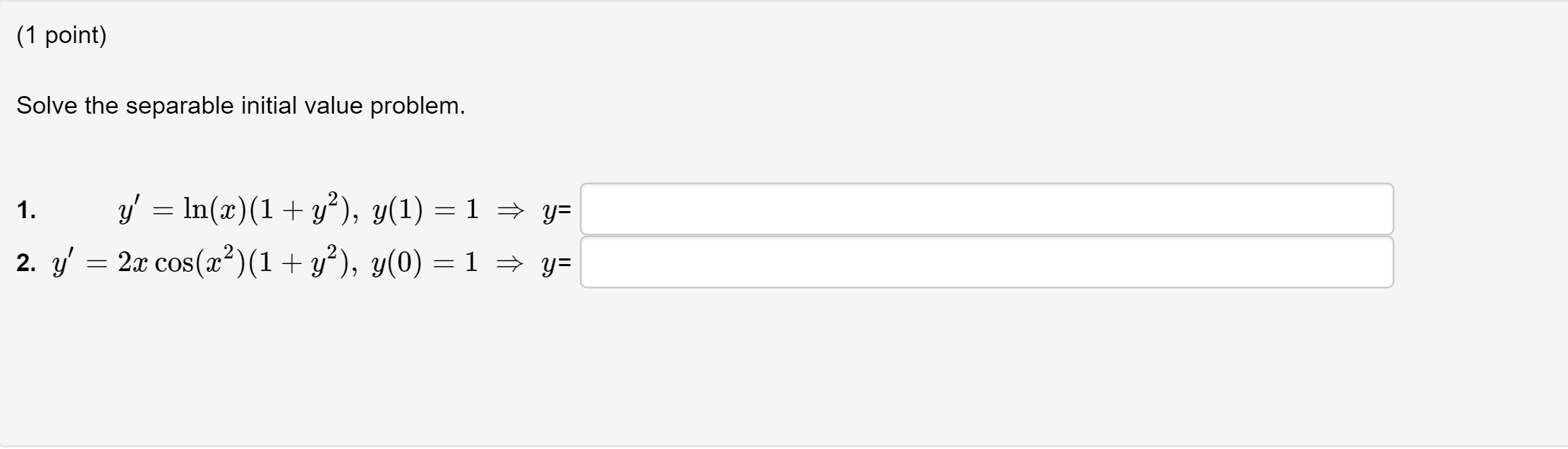 Solved Solve The Separable Initial Value Problem Y Chegg