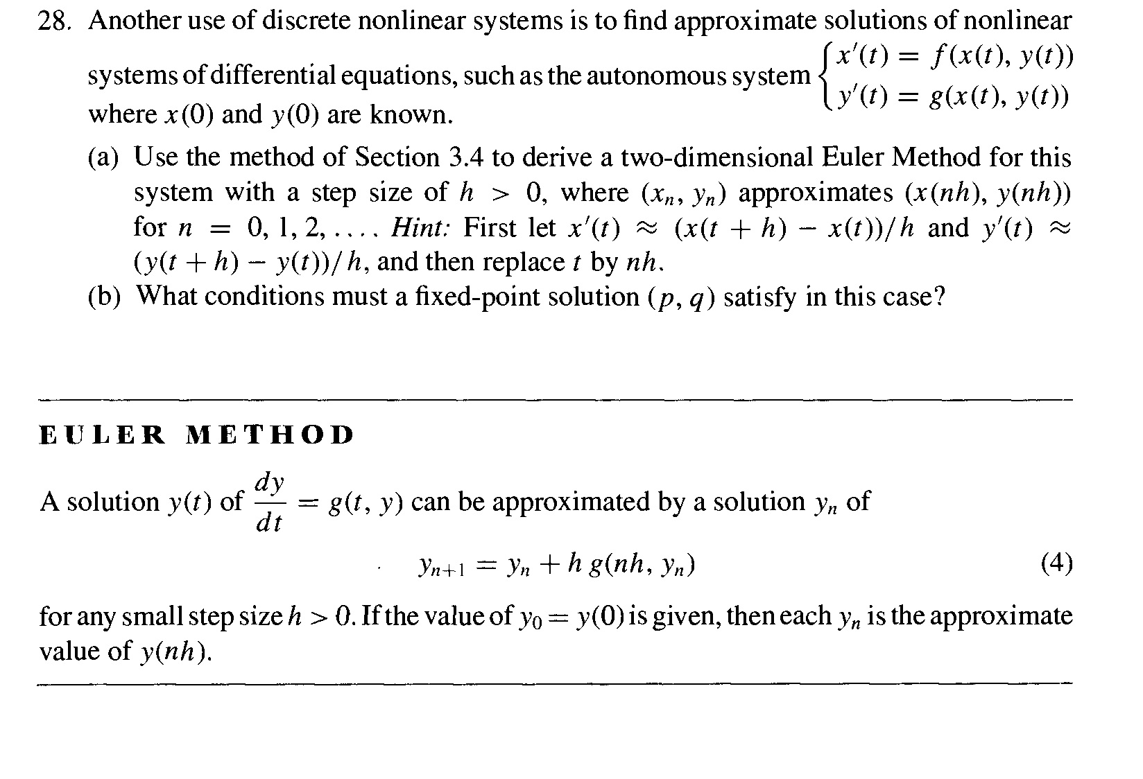 Solved Another Use Of Discrete Nonlinear Systems Is To Find | Chegg.com