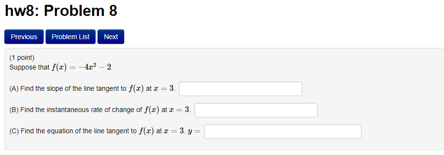 Solved hw8: Problem 8 PreviouS Problem List Next 1 point) | Chegg.com