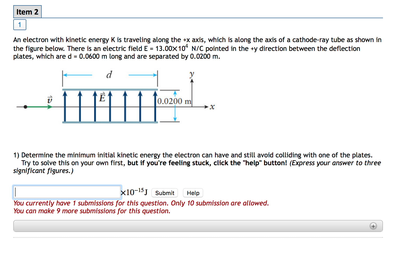 Solved An Electron With Kinetic Energy K Is Traveling Along | Chegg.com