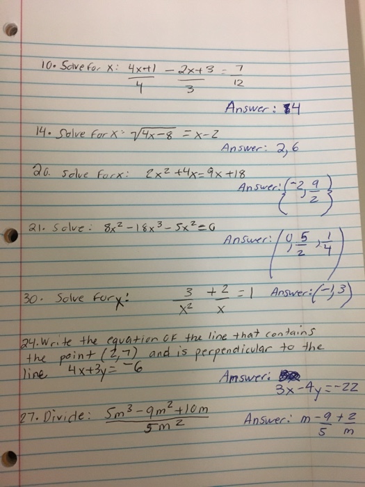 solve for x 4x 7 x 4 3x 4 2x 1