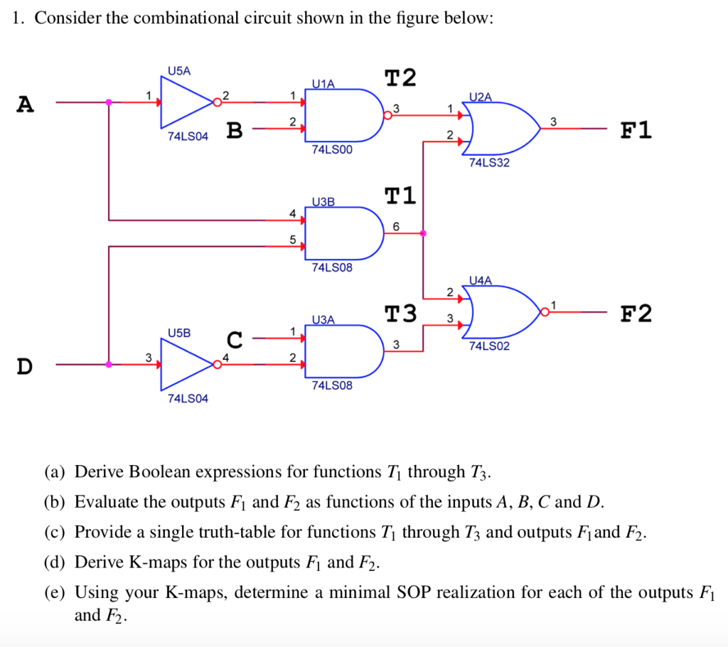 Solved 1. Consider The Combinational Circuit Shown In The | Chegg.com