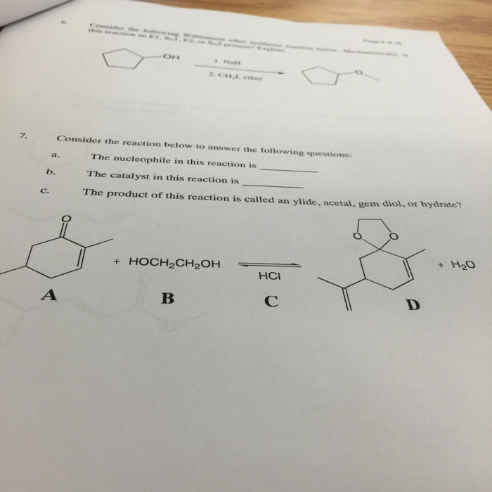 Solved Consider the reaction below to answer the following | Chegg.com