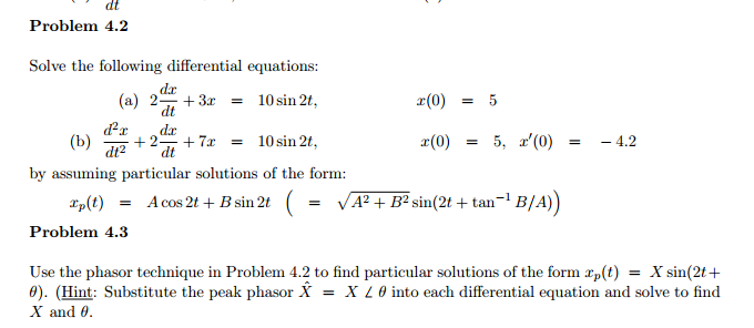 Solved Solve the following differential equations: 2 dx/dy | Chegg.com