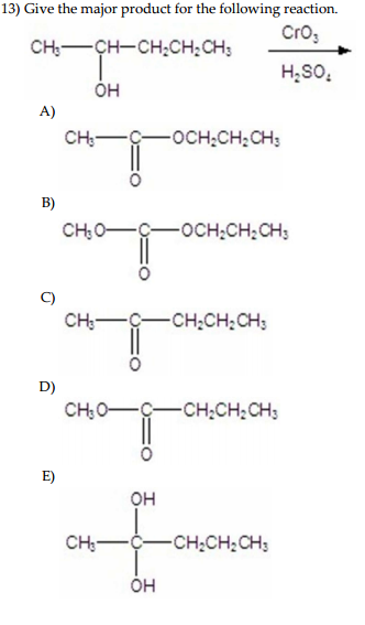 Solved 5) Give the major organic product for the following | Chegg.com