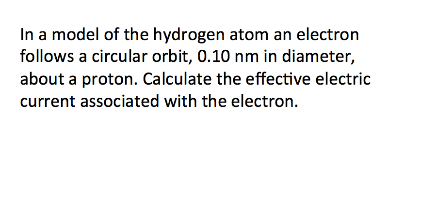Solved In a model of the hydrogen atom an electron follows a | Chegg.com