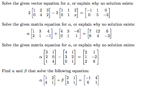 Solved Solve the given vector equation for x, or explain why | Chegg.com