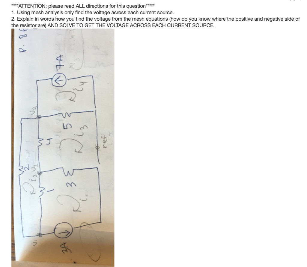 Solved Please Solve Using Mesh Analysis Only. The Problem | Chegg.com