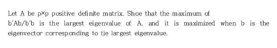 Solved Let A be pXp positive definite matrix. Shoe that the | Chegg.com