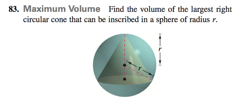 Solved Maximum Volume Find the volume of the largest right | Chegg.com