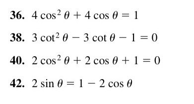 2 cos 2 theta 3 cos theta 1 0