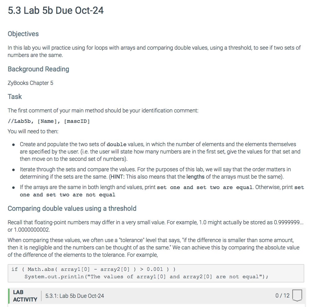 Solved 5.3 Lab 5b Due Oct-24 Objectives In this lab you will | Chegg.com
