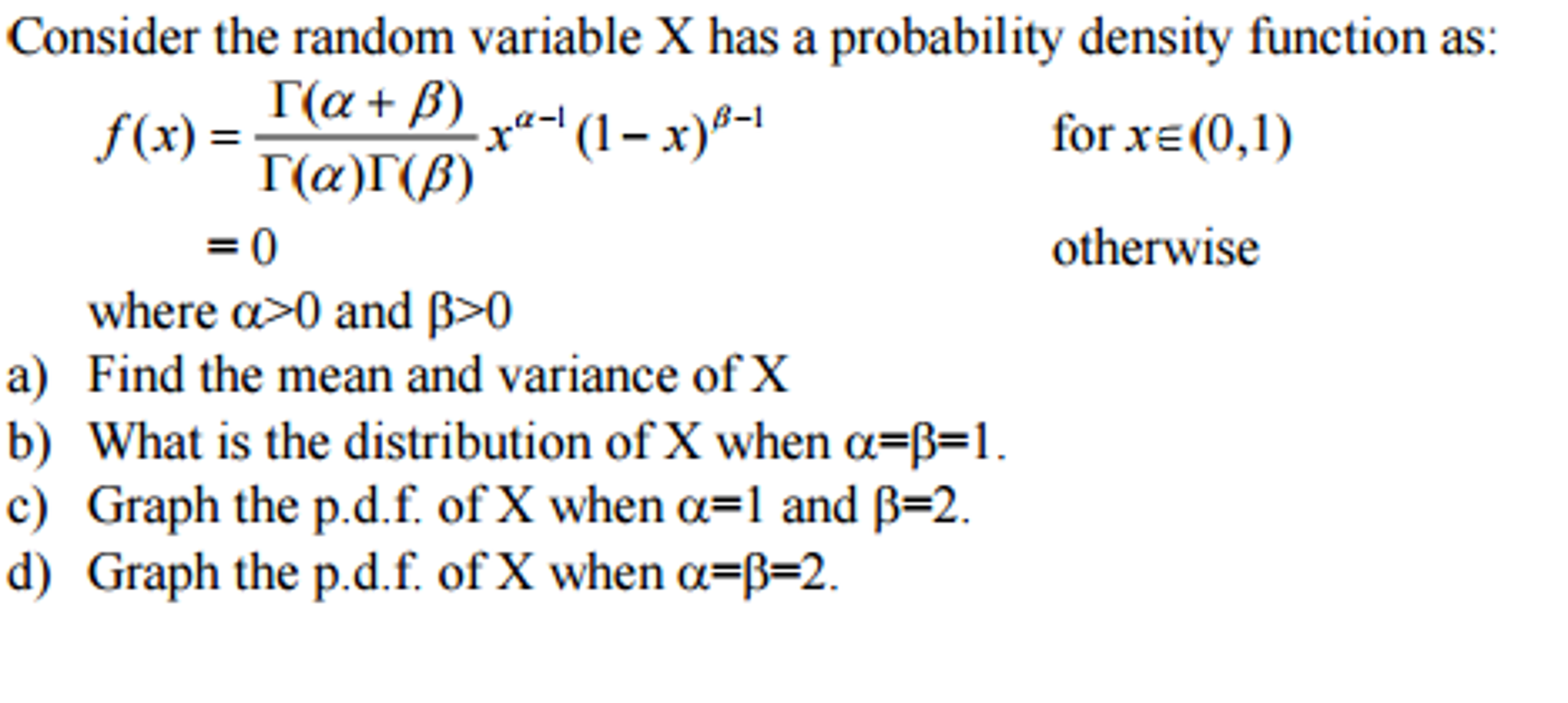 Solved Consider the random variable X has a probability | Chegg.com