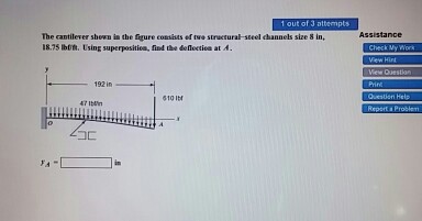 Solved The cantilever shown in the figure consists of two | Chegg.com